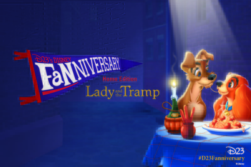 D23 Lady and the Tramp Fanniversary Banner