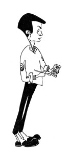 Caricature of James Steg by Jack Masey, 1944 From The Ghost Army
