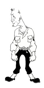Caricature of Tony Young by Jack Masey, 1944 in The Ghost Army