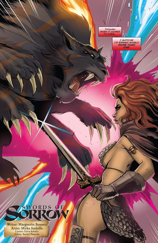 Swords of Sorrow: Red Sonja/Jungle Girl #1 preview page 1 of 5