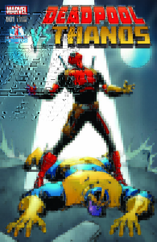 Variant cover for Deadpool vs Thanos