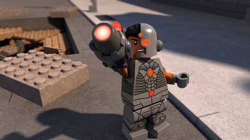 Cyborg being heroic