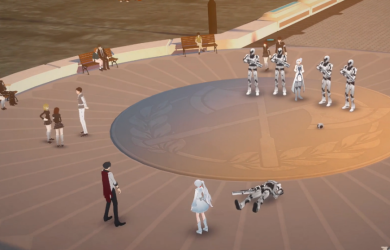 Qrow and Winter facing off in RWBY episode 3