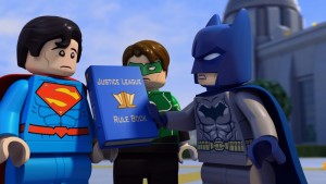 Batman shows Superman the rule book