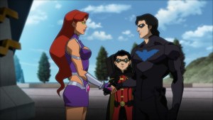Starfire, Robin, and Nightwing